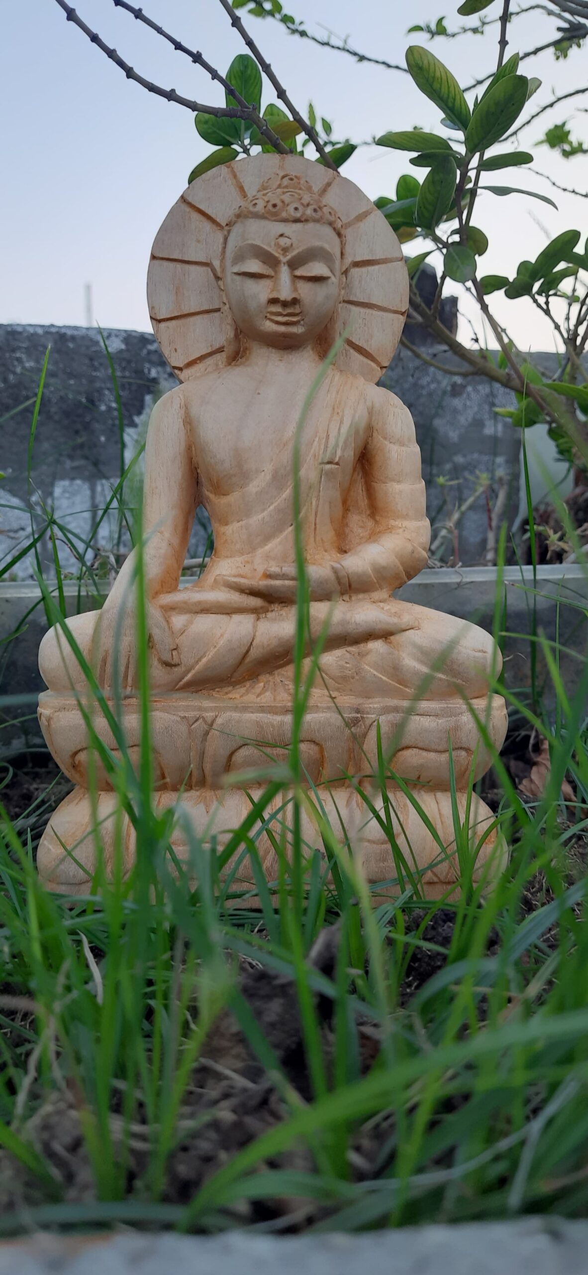 Buddha Statue Bhumisparsha Mudra (Showpiece, Home Decoration, Gifting Items, Wooden Handmade) - Image 3