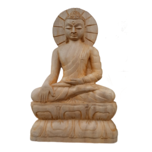 Buddha Statue Bhumisparsha Mudra (Showpiece, Home Decoration, Gifting Items, Wooden Handmade)